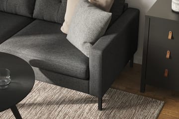 Frillestad 4-seters Venstrevendt L-formet Sjeselongsofa i Stoff - Mørk grå - Møbler - Sofaer - Sofaer med sjeselong - 4 seters sofa med divan
