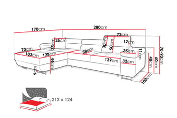 Gabina Sofa med Divan 3-seter - Gul - Møbler - Sofaer - Fløyelssofaer