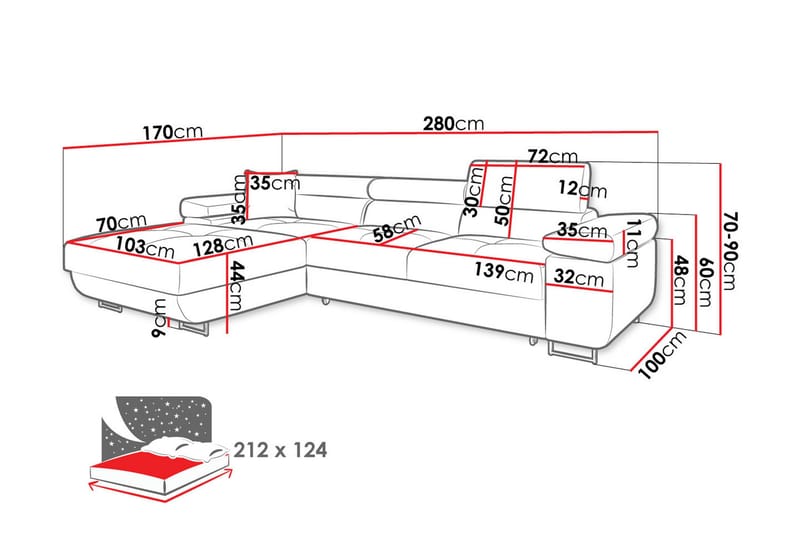 Gabina Sofa med Divan 3-seter - Gul - Møbler - Sofaer - Fløyelssofaer