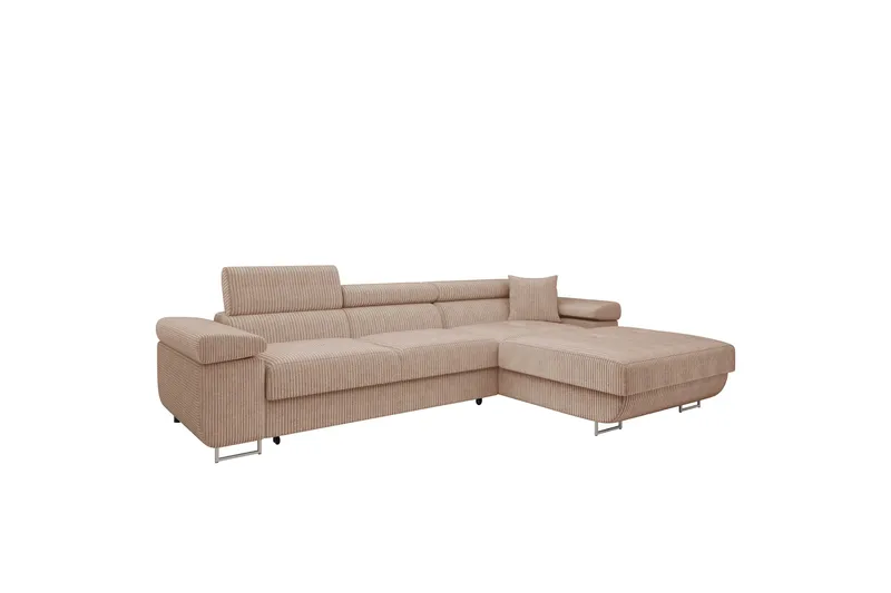 Gabina Sofa med Divan 3-seter, Rosa