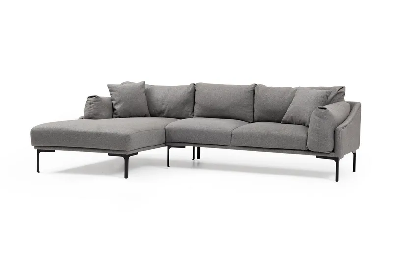 Glenure Sofa m. Divan 4-seters, Grå