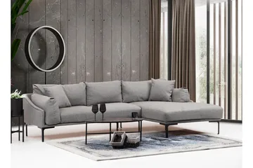 Glenure Sofa m. Divan 4-seters - Grå - Møbler - Sofaer - Sofaer med sjeselong - 4 seters sofa med divan