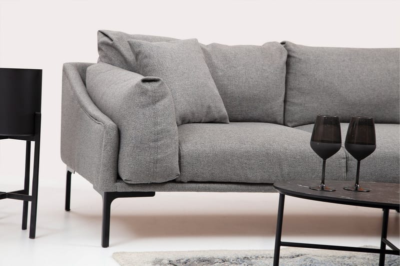 Glenure Sofa m. Divan 4-seters - Grå - Møbler - Sofaer - Sofaer med sjeselong - 4 seters sofa med divan