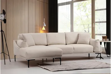 Glenure Sofa m. Divan 4-seters - Krem - Møbler - Sofaer - Sofaer med sjeselong - 4 seters sofa med divan