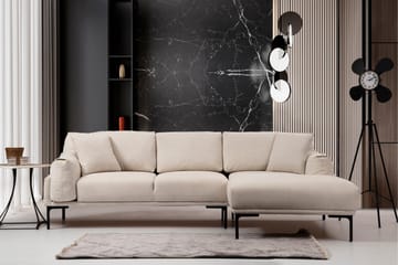 Glenure Sofa m. Divan 4-seters - Krem - Møbler - Sofaer - Sofaer med sjeselong - 4 seters sofa med divan