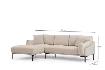 Glenure Sofa m. Divan 4-seters - Krem - Møbler - Sofaer - Sofaer med sjeselong - 4 seters sofa med divan