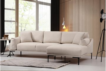 Glenure Sofa m. Divan 4-seters - Krem - Møbler - Sofaer - Sofaer med sjeselong - 4 seters sofa med divan