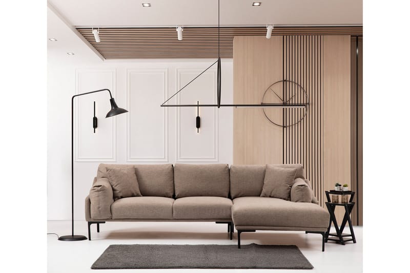 Glenure Sofa m. Divan 4-seters - Mocha - Møbler - Sofaer - Sofaer med sjeselong - 4 seters sofa med divan