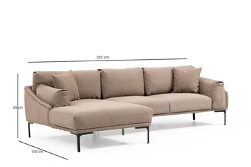 Glenure Sofa m. Divan 4-seters - Mocha - Møbler - Sofaer - Sofaer med sjeselong - 4 seters sofa med divan