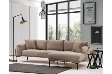 Glenure Sofa m. Divan 4-seters - Mocha - Møbler - Sofaer - Sofaer med sjeselong - 4 seters sofa med divan