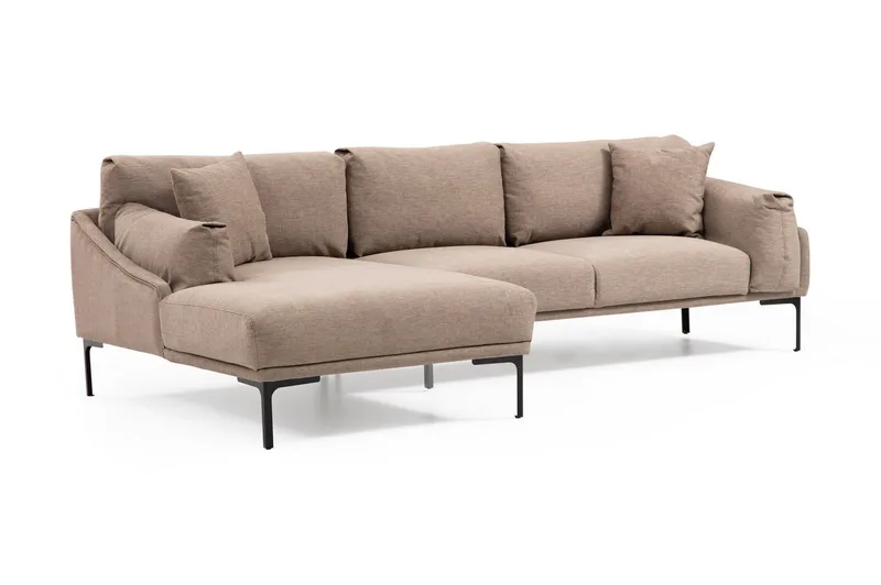 Glenure Sofa m. Divan 4-seters - Mocha - Møbler - Sofaer - Sofaer med sjeselong - 4 seters sofa med divan