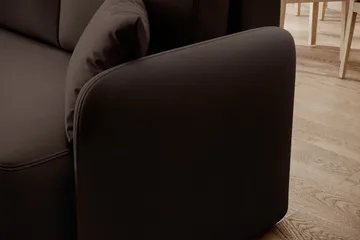 Hadson 3-seter Sofa med Sjeselong - Brun - Møbler - Sofaer - Sofaer med sjeselong - 3 seters sofa med divan