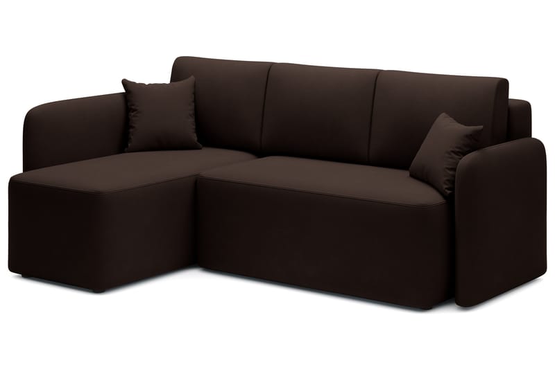 Hadson 3-seter Sofa med Sjeselong - Brun - Møbler - Sofaer - Sofaer med sjeselong - 3 seters sofa med divan