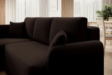 Hadson 3-seter Sofa med Sjeselong - Brun - Møbler - Sofaer - Sofaer med sjeselong - 3 seters sofa med divan