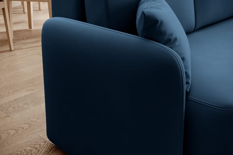 Hadson 3-seters Sofa med Divan - Blå - Møbler - Sofaer - Sofaer med sjeselong - 3 seters sofa med divan