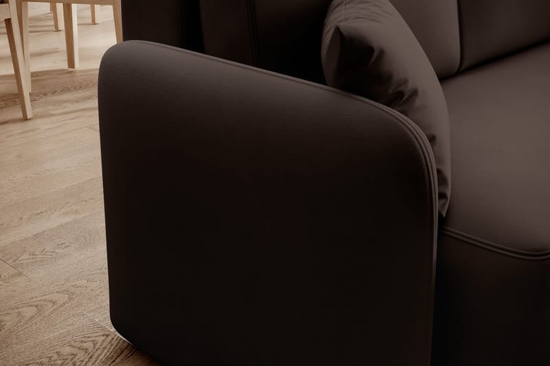 Hadson 3-seters Sofa med Divan - Brun - Møbler - Sofaer - Sofaer med sjeselong - 3 seters sofa med divan