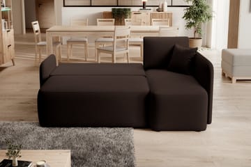 Hadson 3-seters Sofa med Divan - Brun - Møbler - Sofaer - Sofaer med sjeselong - 3 seters sofa med divan