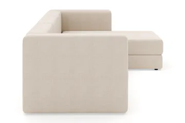 Hagblom 4-seters Divansofa med Oppbevaring Vendbar - Beige - Møbler - Sofaer - Sofaer med sjeselong - 4 seters sofa med divan