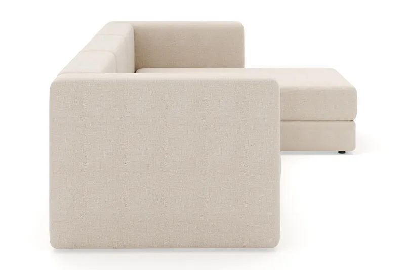 Hagblom 4-seters Divansofa med Oppbevaring Vendbar - Beige - Møbler - Sofaer - Sofaer med sjeselong - 4 seters sofa med divan
