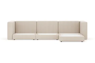 Hagblom 4-seters Divansofa med Oppbevaring Vendbar - Beige - Møbler - Sofaer - Sofaer med sjeselong - 4 seters sofa med divan