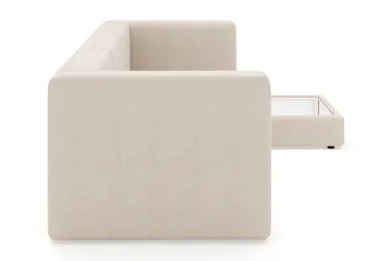 Hagblom 4-seters Divansofa med Oppbevaring Vendbar - Beige - Møbler - Sofaer - Sofaer med sjeselong - 4 seters sofa med divan