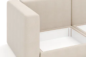 Hagblom 4-seters Divansofa med Oppbevaring Vendbar - Beige - Møbler - Sofaer - Sofaer med sjeselong - 4 seters sofa med divan