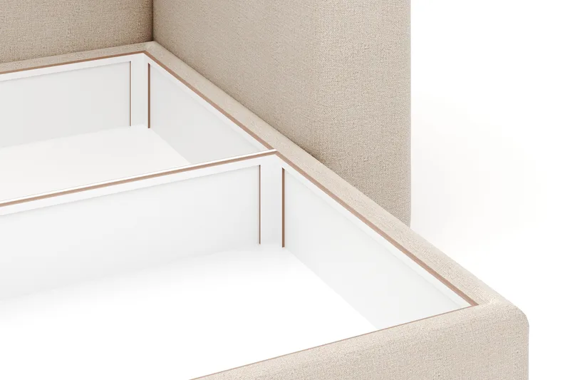 Hagblom 4-seters Divansofa med Oppbevaring Vendbar - Beige - Møbler - Sofaer - Sofaer med sjeselong - 4 seters sofa med divan