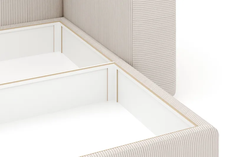 Hagblom 4-seters Divansofa med Oppbevaring Vendbar - Beige - Møbler - Sofaer - Sofaer med sjeselong - 4 seters sofa med divan