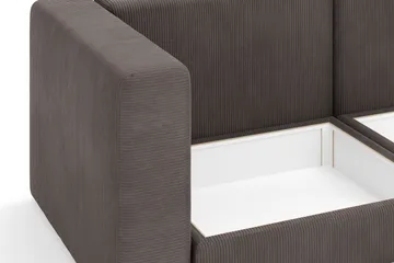 Hagblom 4-seters Divansofa med Oppbevaring Vendbar - Brun - Møbler - Sofaer - Sofaer med sjeselong - 4 seters sofa med divan