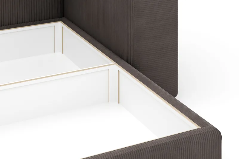 Hagblom 4-seters Divansofa med Oppbevaring Vendbar - Brun - Møbler - Sofaer - Sofaer med sjeselong - 4 seters sofa med divan