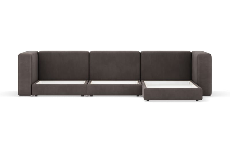 Hagblom 4-seters Divansofa med Oppbevaring Vendbar - Brun - Møbler - Sofaer - Sofaer med sjeselong - 4 seters sofa med divan