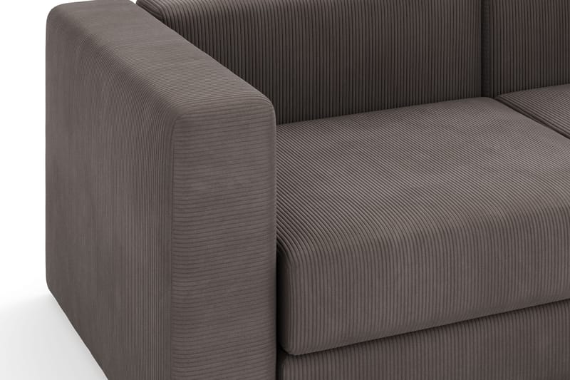 Hagblom 4-seters Divansofa med Oppbevaring Vendbar - Brun - Møbler - Sofaer - Sofaer med sjeselong - 4 seters sofa med divan