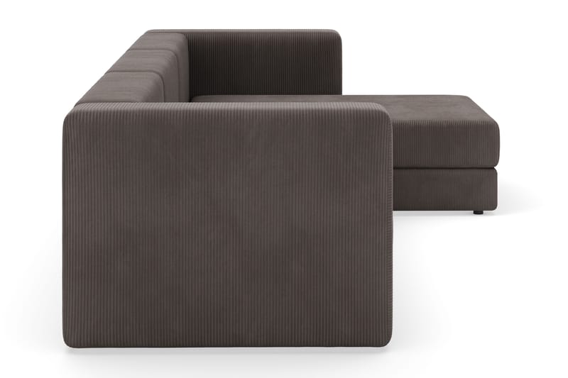 Hagblom 4-seters Divansofa med Oppbevaring Vendbar - Brun - Møbler - Sofaer - Sofaer med sjeselong - 4 seters sofa med divan