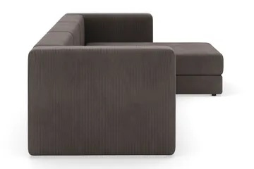 Hagblom 4-seters Divansofa med Oppbevaring Vendbar - Mørkegrå - Møbler - Sofaer - Sofaer med sjeselong - 4 seters sofa med divan
