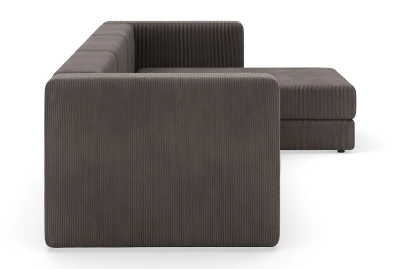 Hagblom 4-seters Divansofa med Oppbevaring Vendbar - Mørkegrå - Møbler - Sofaer - Sofaer med sjeselong - 4 seters sofa med divan