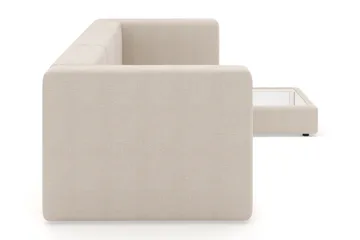 Hagblom 4-seters Vendbar Divansofa 320 cm med Oppbevaring i Chenille - Beige - Møbler - Sofaer - Sofaer med sjeselong - 4 seters sofa med divan