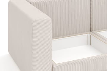 Hagblom 4-seters Vendbar Divansofa 320 cm med Oppbevaring i Mansjester - Beige - Møbler - Sofaer - Sofaer med sjeselong - 4 seters sofa med divan