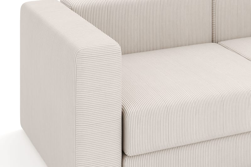 Hagblom 4-seters Vendbar Divansofa 320 cm med Oppbevaring i Mansjester - Beige - Møbler - Sofaer - Sofaer med sjeselong - 4 seters sofa med divan