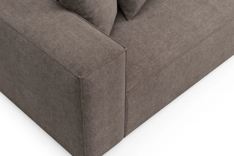 Havana lav 3-seters sofa med vendbar sjeselong - Brun - Møbler - Sofaer - Sofaer med sjeselong - 3 seters sofa med divan