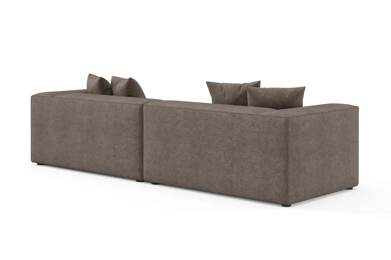 Havana lav 3-seters sofa med vendbar sjeselong - Brun - Møbler - Sofaer - Sofaer med sjeselong - 3 seters sofa med divan