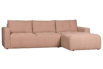 Hippylur 3-Seters Sofa Høyre - Rosa - Møbler - Sofaer - Sofaer med sjeselong - 3 seters sofa med divan