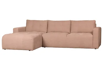 Hippylur 3-Seters Sofa Venstre - Rosa - Møbler - Sofaer - Sofaer med sjeselong - 3 seters sofa med divan
