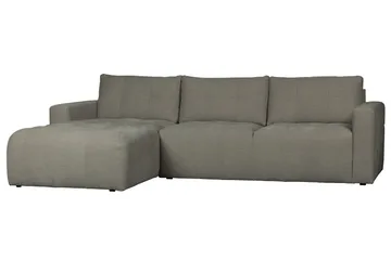 Hippylur 3-Seters Sofa Venstre - Varmgrå - Møbler - Sofaer - Sofaer med sjeselong - 3 seters sofa med divan