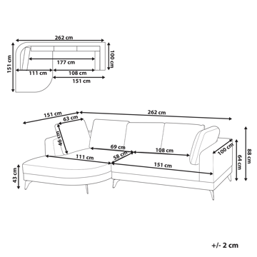 Hjørnesofa 3-seters Marum venstrevendt - Grå - Møbler - Sofaer - Sofaer med sjeselong - 3 seters sofa med divan