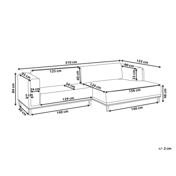 Hjørnesofa 4-seter Veng - Lysebrun, grønn - Møbler - Sofaer - Sofaer med sjeselong - 4 seters sofa med divan