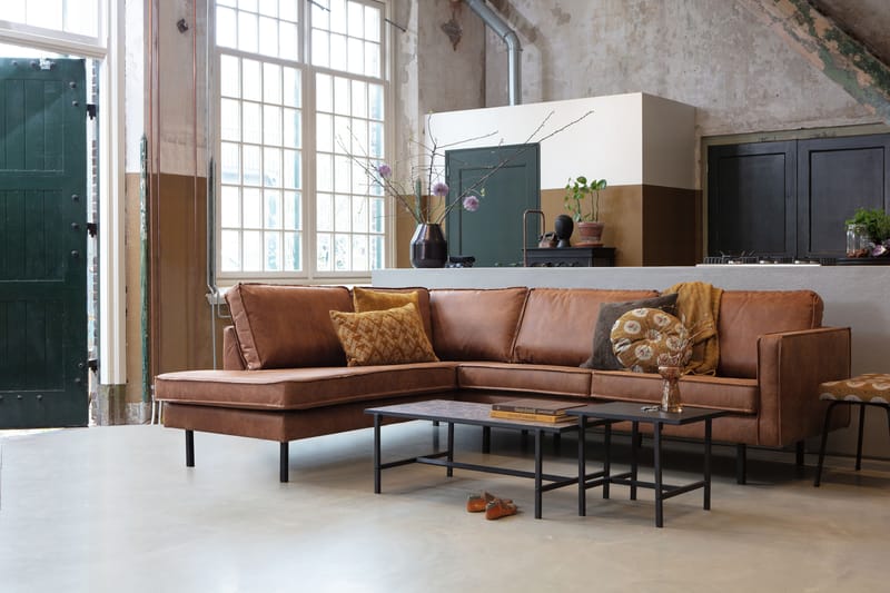 Hjørnesofa Dotty - Konjakk - Møbler - Sofaer - Sofaer med sjeselong