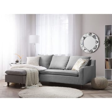 Hjørnesofa Elvenes - Grå, mørkt tre/Høyrevendt - Møbler - Sofaer - Hjørnesofaer