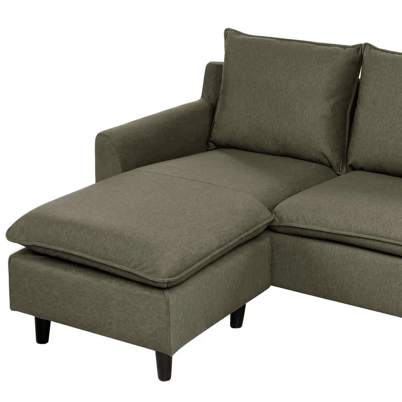 Hjørnesofa Elvenes - Grønn, mørkt tre/Høyrevendt - Møbler - Sofaer - Hjørnesofaer - Hjørnesofa med divan