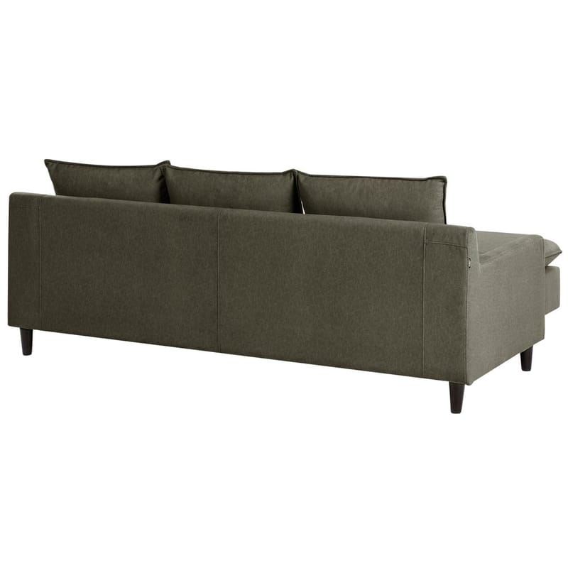 Hjørnesofa Elvenes - Grønn, mørkt tre/Høyrevendt - Møbler - Sofaer - Hjørnesofaer