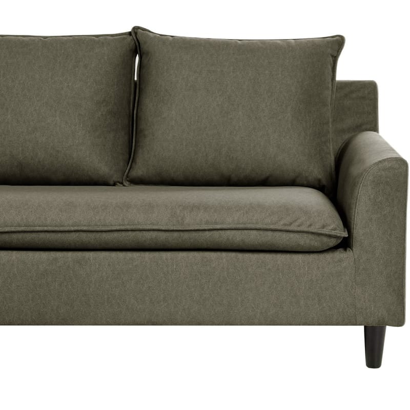 Hjørnesofa Elvenes - Grønn, mørkt tre/Høyrevendt - Møbler - Sofaer - Hjørnesofaer